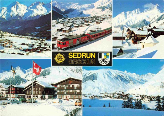 13981140 Sedrun_Surselva_GR Domaine skiable de Camischolas et Sedrun Rueras Milez Dorfpa