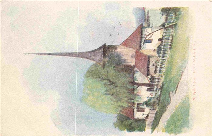 13981653 Ligerz_Bielersee_BE Carte d'artiste d'église