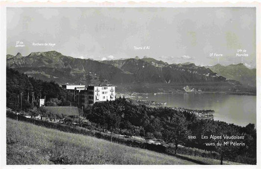 13981889 Mont-Pelerin_VD Vue panoramique Lac Léman Alpes