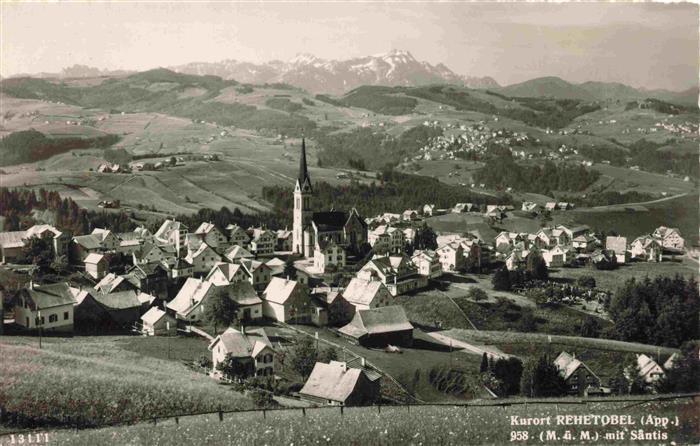 13981902 Station thermale de Rehetobel, vue panoramique sur les Alpes Appenzell Saentis