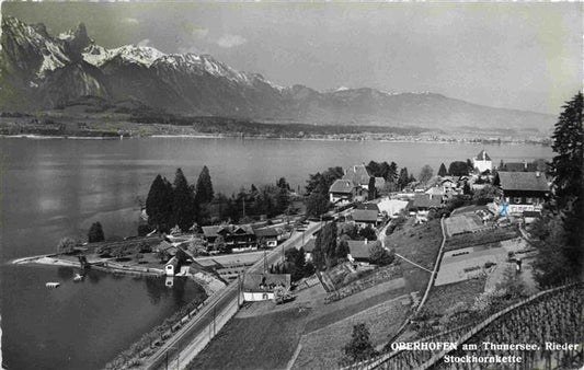 13981907 Oberhofen_Thunersee Panorama Rieder Stockhornkette