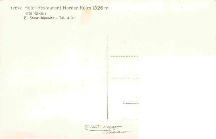 13981921 INTERLAKEN_BE Hôtel-Restaurant Harder-Kulm Panorama Alpes bernoises