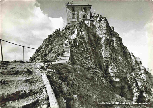 13982026 Saentis_2504m_AR Sommet avec observatoire des Alpes appenzelloises