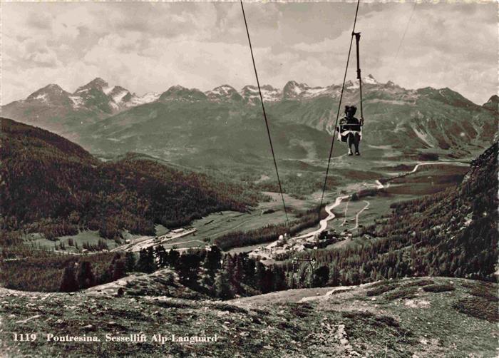 13982041 Pontresina_GR Télésiège Alp Languard Panorama alpin