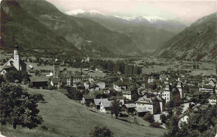 13982285 Brig_Glis_BRIGUE_VS Vue générale avec panorama alpin