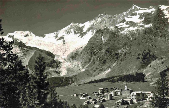 13982308 Saas-Fee_VS Panorama Glacier de Fee et glacier du Hohbalen Alpes valaisannes