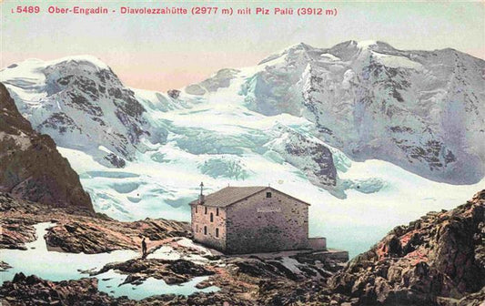 13982365 Diavolezzahuette_2973m_GR Maison de montagne avec glacier Piz Palue Alpes