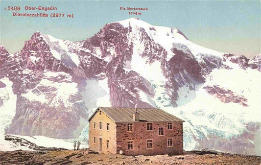 13982369 Diavolezzahuette_2973m_GR Maison de montagne avec glacier Piz Morteratsch Alpes