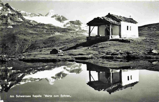 13982671 Zermatt_VS Chapelle Maria zum Schnee au reflet de l'eau du Schwarzsee