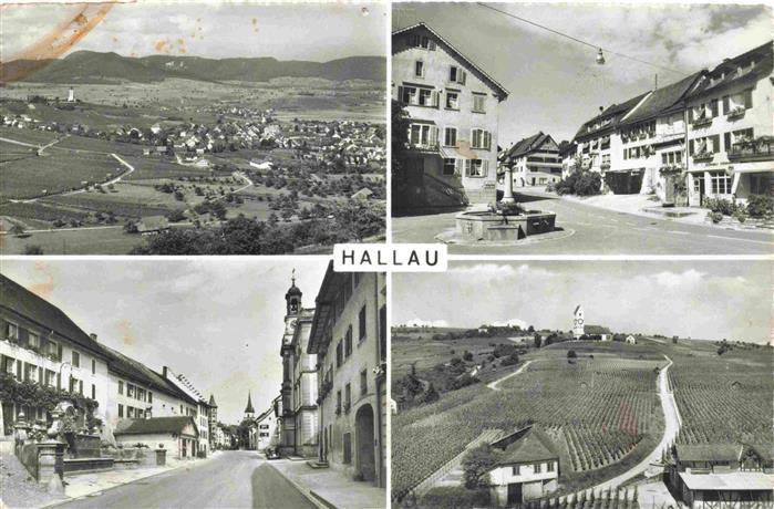 13982665 Hallau_SH Vue aérienne panorama du centre de la rue principale