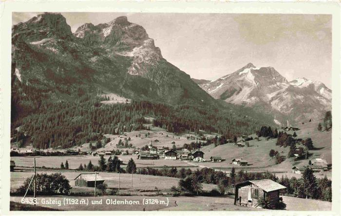 13982683 Gsteig_Saanen_BE Vue panoramique sur les Alpes bernoises du Oldenhorn