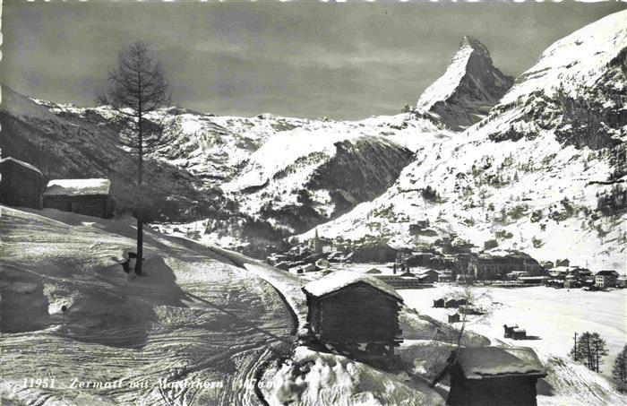 13982771 Zermatt_VS Vue panoramique hivernale sur le Cervin et les Alpes valaisannes