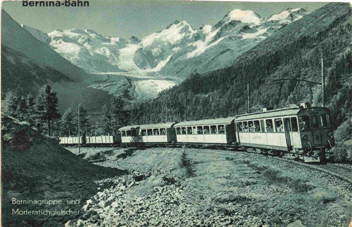 13982772 Berninabahn Groupe Bernina et glacier Morteratsch