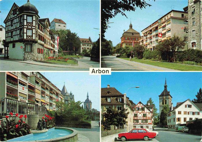 13982933 ARBON__TG Vues partielles du centre ville, château, église