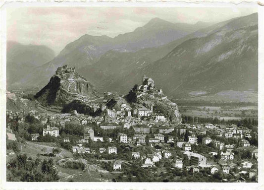 13983177 SION__Sitten_Seduno_VS Vue panoramique avec Valère Tourbillon et le Bel