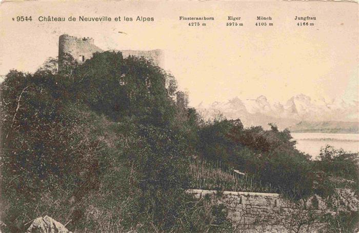 13983232 Neuveville_La_Bielersee_Preles_BE Château de Neuveville et les Alpes