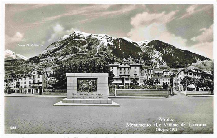 13983421 Airolo_TI Monument Le Temps du Travail Giugno 1932