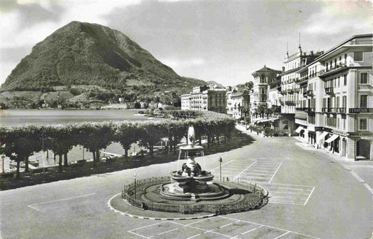 13983515 LUGANO_Lago_di_Lugano_TI Quai Fontana Bossi et Monte San Salvatore