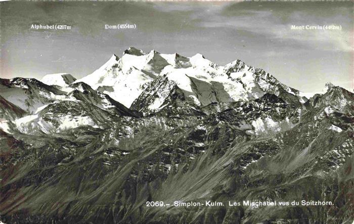 13983543 Simplon-Kulm_VS Les Mischabel vus du Spitzhorn avec Alphubel Dom et Mon