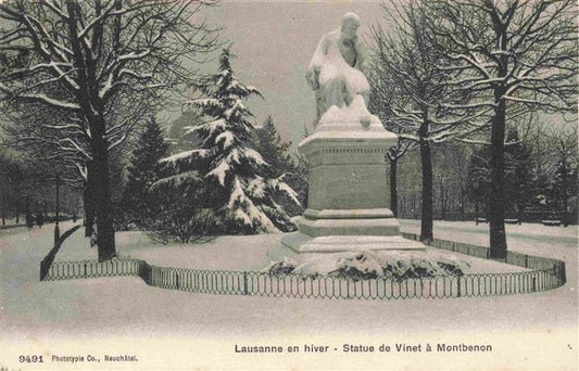 13983552 LAUSANNE_VD Statue de Vinet à Montbenon