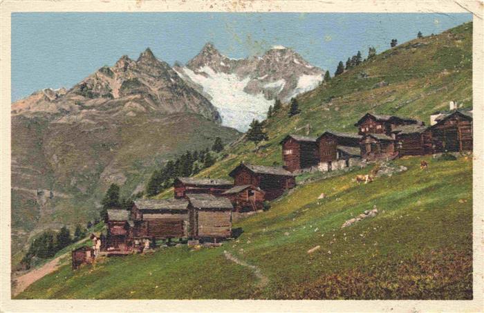 13983738 Findelen_VS Bergdorf au-dessus de Zermatt avec Gabelhoerner et Wellenkuppe