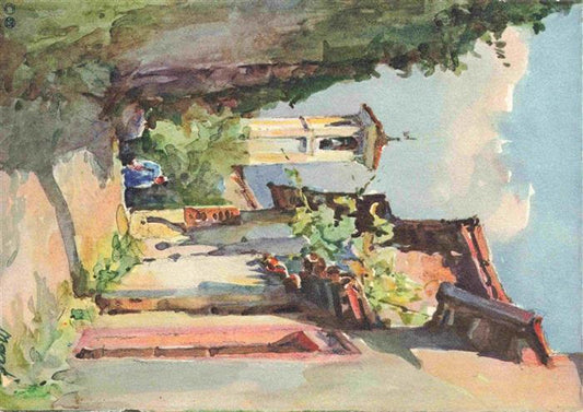 13984875 Morcote_Lago_di_Lugano_TI San Rocco Aquarell