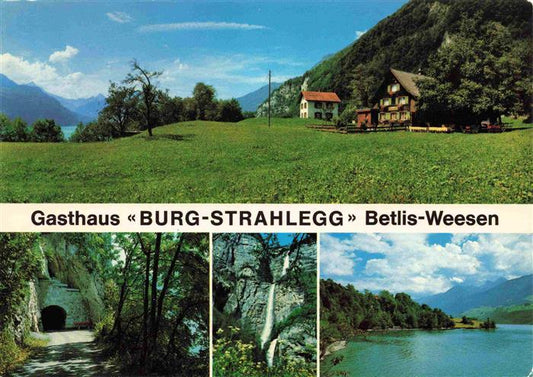 13984886 Weesen__Walensee_SG Gasthaus Burg Strahlegg Panorama Teilansichten