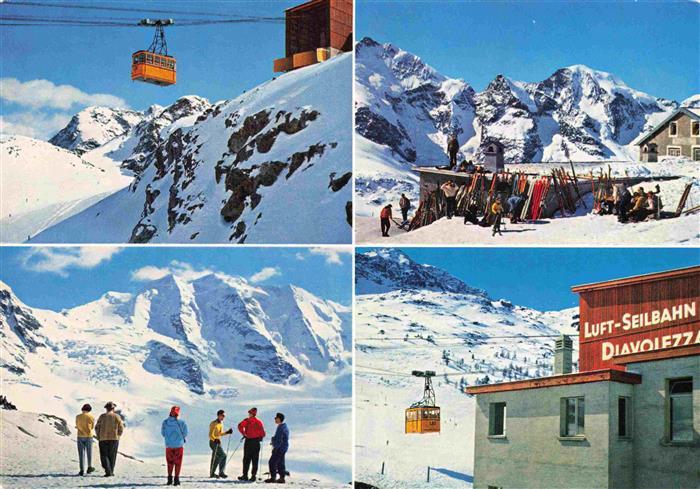 13984902 Diavolezza_GR Seilbahn Skikurs Piz Bernina Pitz Morteratsch Piz Palue