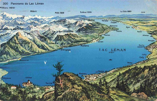 13985039 Lac_Leman_Genfersee_GE carte panoramique