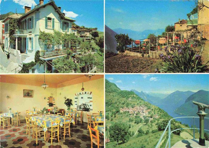 13985885 Bre__Lugano_TI Albergo Ristorante Posta Fernsicht Alpenpanorama