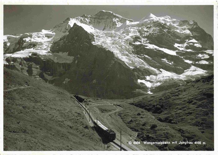 13986085 Wengen__BE Wengernalpbahn mit Jungrau Berner Alpen