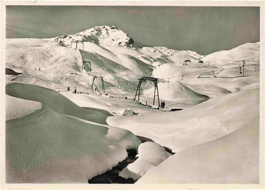 13986086 Téléski AROSA_GR Carmenna avec domaine skiable Weisshorn Panorama