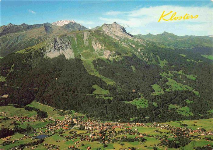 13986561 Klosters-Serneus_GR Gotschnagrat mit Weissfluh und Casanna Fliegeraufna