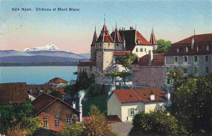 13987472 NYON_VD Chateau et Mont Blanc