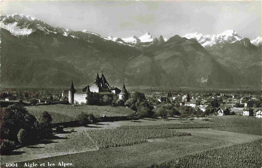 13987487 Aigle_VD Chateau et les Alpes