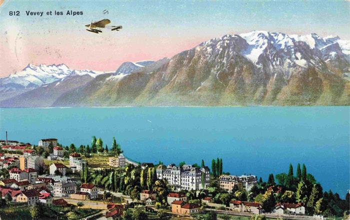 13987509 VEVEY_VD et les Alpes