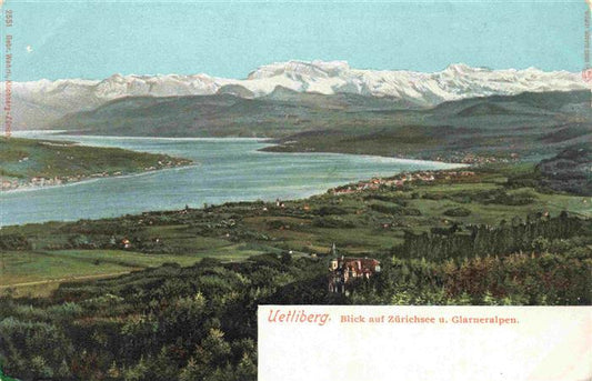 13988384 Uetliberg_uetliberg_ZH Panorama mit Zuerichsee und Glarneralpen