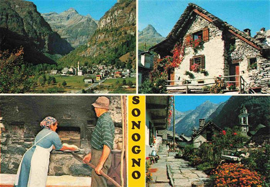 13990913 Sonogno_TI Valle Verzasca Gasthaus Panorama Brotbacken