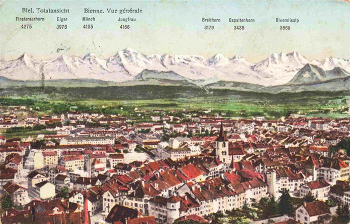 13991334 Biel_Bienne_BE Panorama avec les Alpes