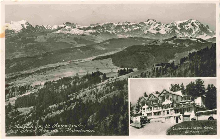 13992468 Oberegg_IR Vue de St Anton à Saentis Altmann et Hohen Kasten