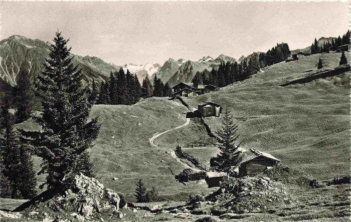 13992480 Klosters-Serneus_GR Klosterser Schwendi mit Silvretta Gruppe