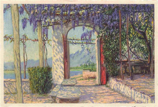 13992817 LOCARNO_Lago_Maggiore_TI Carte d'artiste Glicine in fiore