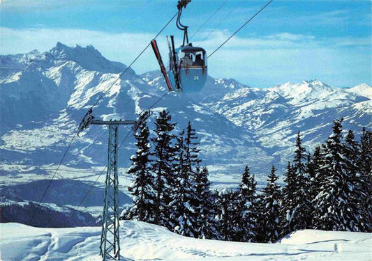 13993340 Villars__Chesieres_VD Télécabines et vue sur les Dents du Midi