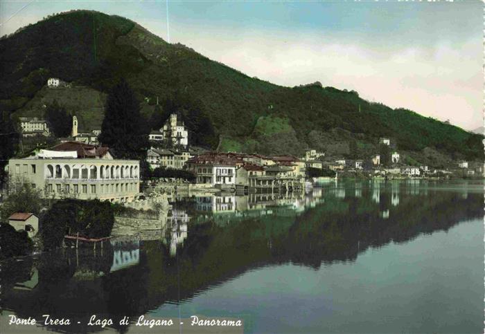 13993418 Ponte-Tresa_Lago_di_Lugano_TI Lago di Lugano Fliegeraufnahme