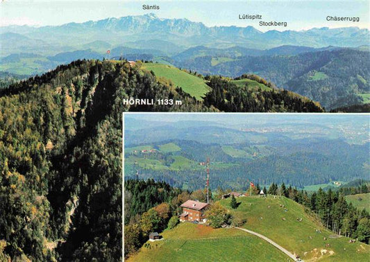 13993472 Hoernli-Kulm_1136m_ZH Berggasthaus Hoernli Kulm Fliegeraufnahme