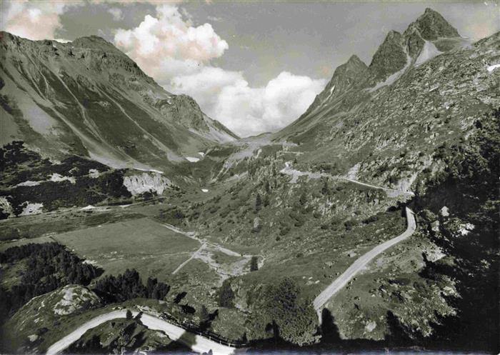 13993506 Albulapass_GR Nordseite mit Il Compass Piz Blais und Piz Dschimels