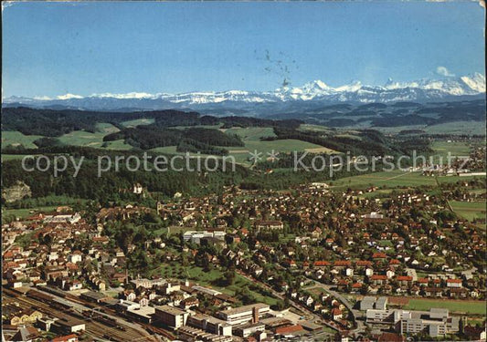 12449610 Burgdorf Bern Fliegeraufnahme mit Alpen