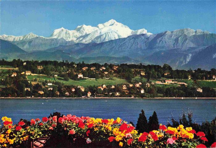 13961862 GENEVE_Genf_GE Fête sur le Léman vue Mont Blanc