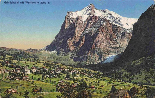 13963814 Grindelwald_BE Panorama Blick gegen Wetterhorn