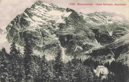 13963652 Maderanertal_Maderanerthal_Silenen_UR Hôtel Suisse Alpenklub Panorama